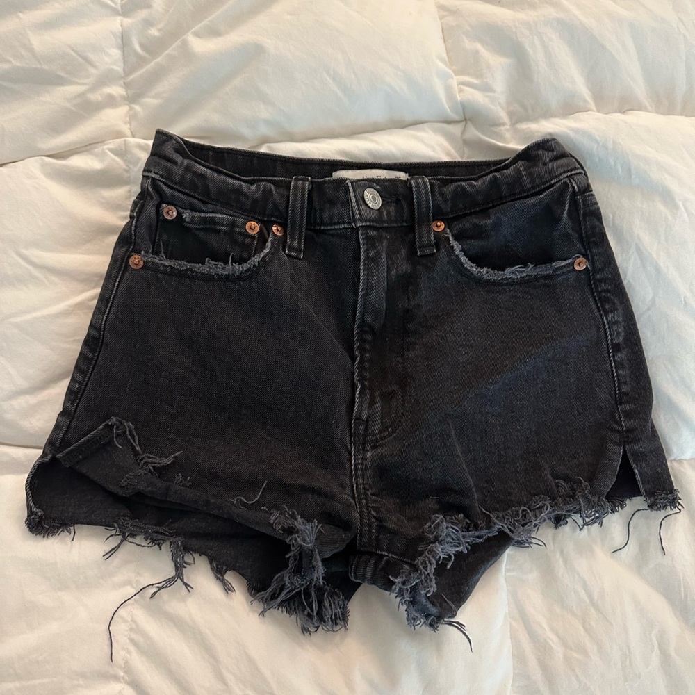 Abercrombie Black Denim Shorts